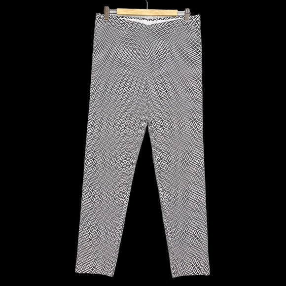 J. Jill Pants - J. Jill Essential Slim Ankle Pants Size 10 Tall Stretch Gray Black Print Career